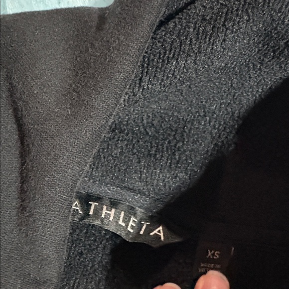Athleta Cozy Karma Asym Black Pullover sz XS - Picture 6 of 8